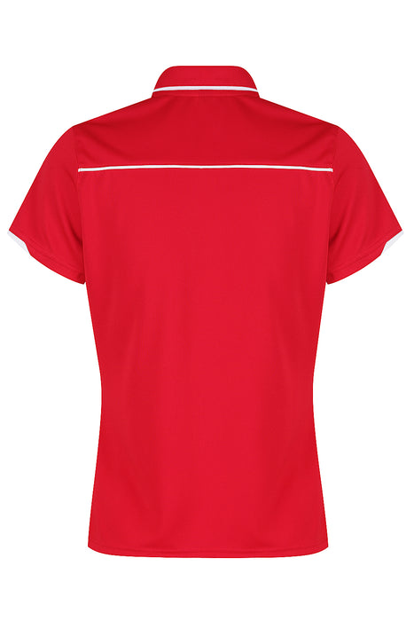 CURRUMBIN LADY POLOS - RED/WHITE