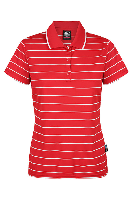 VAUCLUSE LADY POLOS - RED/WHITE