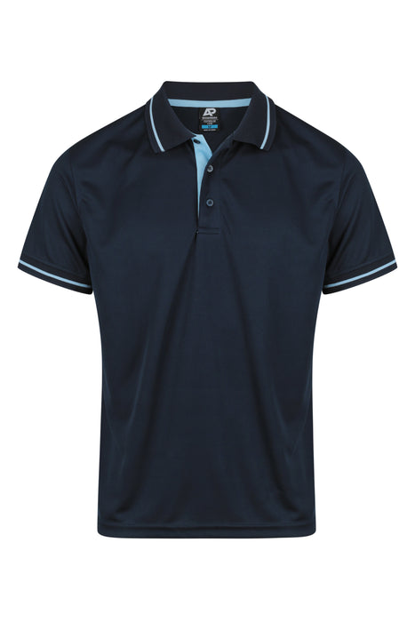 COTTESLOE MENS POLOS - NAVY/SKY