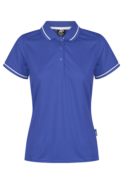 COTTESLOE LADY POLOS - ROYAL/WHITE