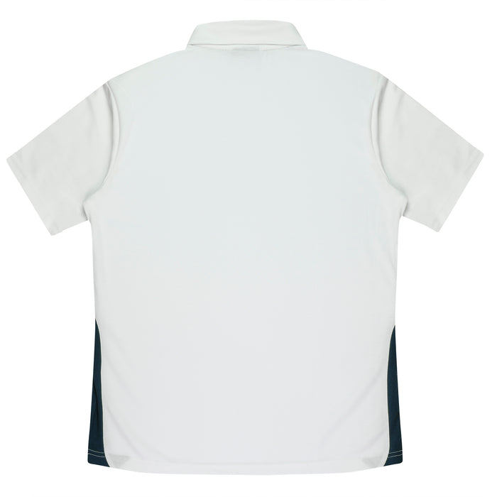 PATERSON MENS POLOS - WHITE/NAVY