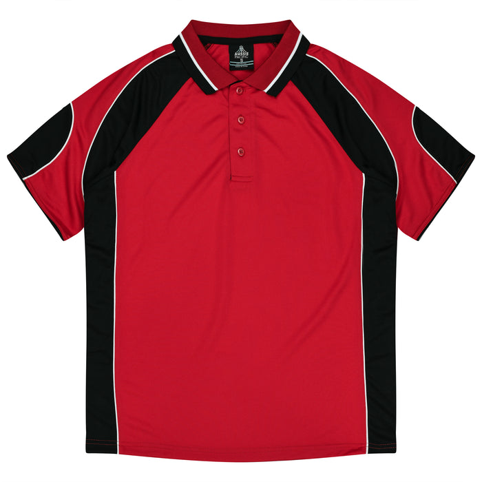 MURRAY MENS POLOS - RED/BLACK