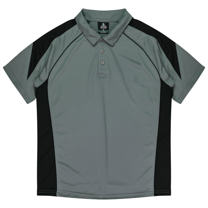 PREMIER MENS POLOS - ASHE/BLACK