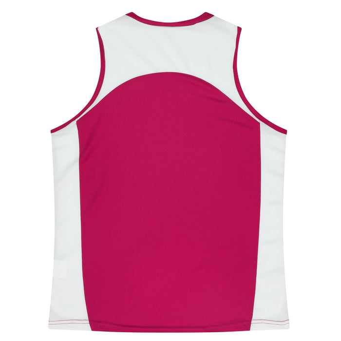 PREMIER LADY SINGLETS - PINK/WHITE