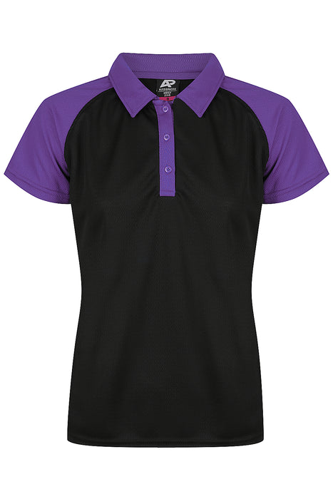 MANLY LADY POLOS - BLACK/ELECTRIC PURPLE