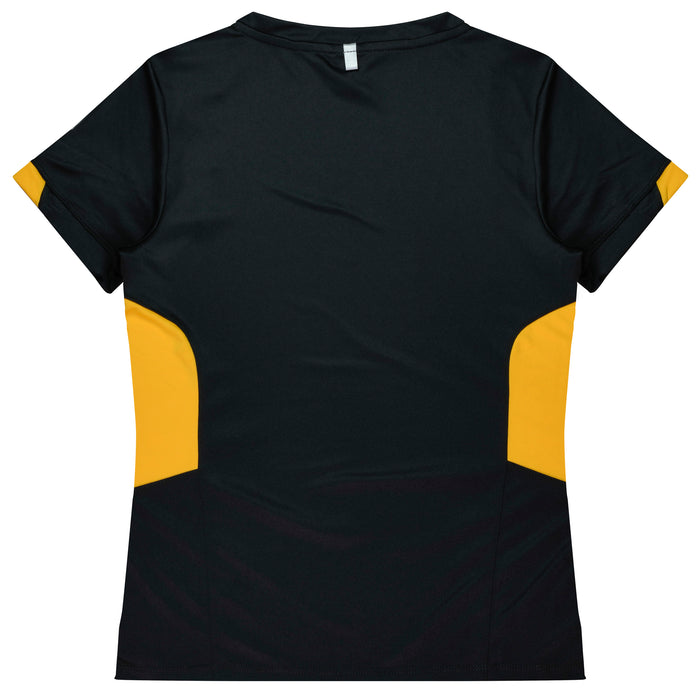 TASMAN LADY TEES - BLACK/GOLD