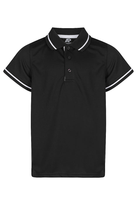 COTTESLOE KIDS POLOS - BLACK/WHITE