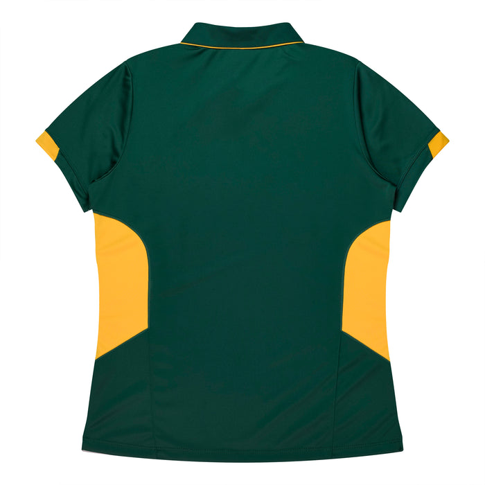 TASMAN LADY POLOS - BOTTLE/GOLD