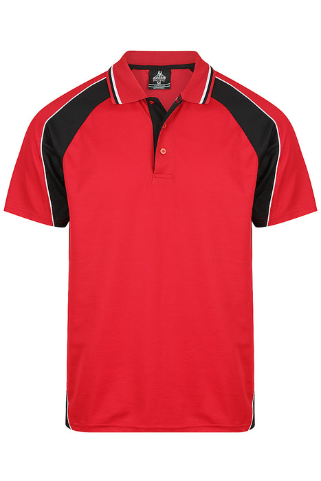 PANORAMA MENS POLOS - RED/BLACK/WHITE