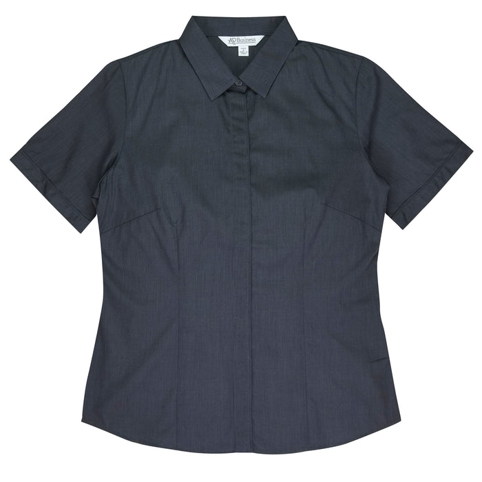 GRANGE LADY SHIRT SHORT SLEEVE - SHADOW GREY