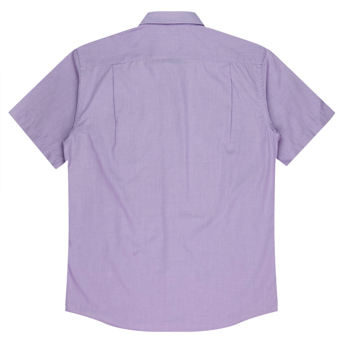 GRANGE MENS SHIRT SHORT SLEEVE - MAUVE