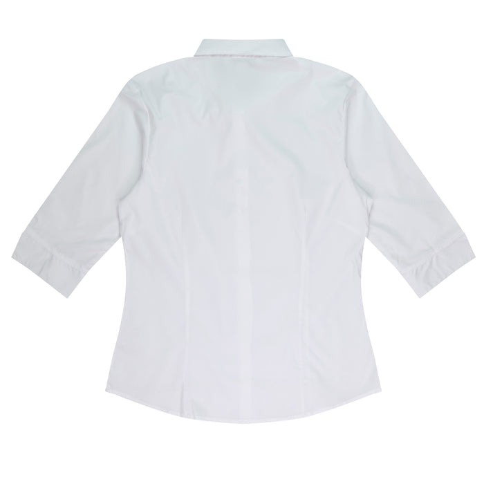 MOSMAN LADY SHIRT 3/4 SLEEVE - WHITE