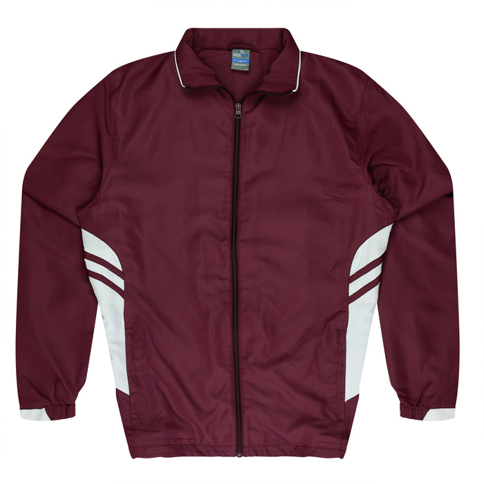 TASMAN MENS TRACKTOPS - MAROON/WHITE