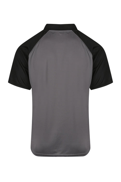 MANLY MENS POLOS - CHARCOAL/BLACK