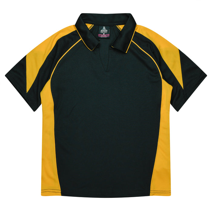 PREMIER LADY POLOS - BLACK/GOLD