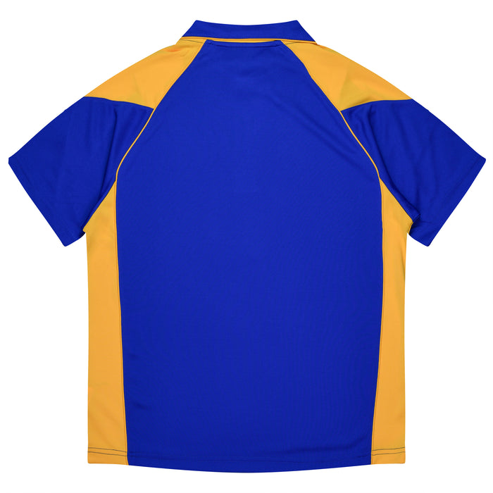 PREMIER MENS POLOS - ROYAL/GOLD