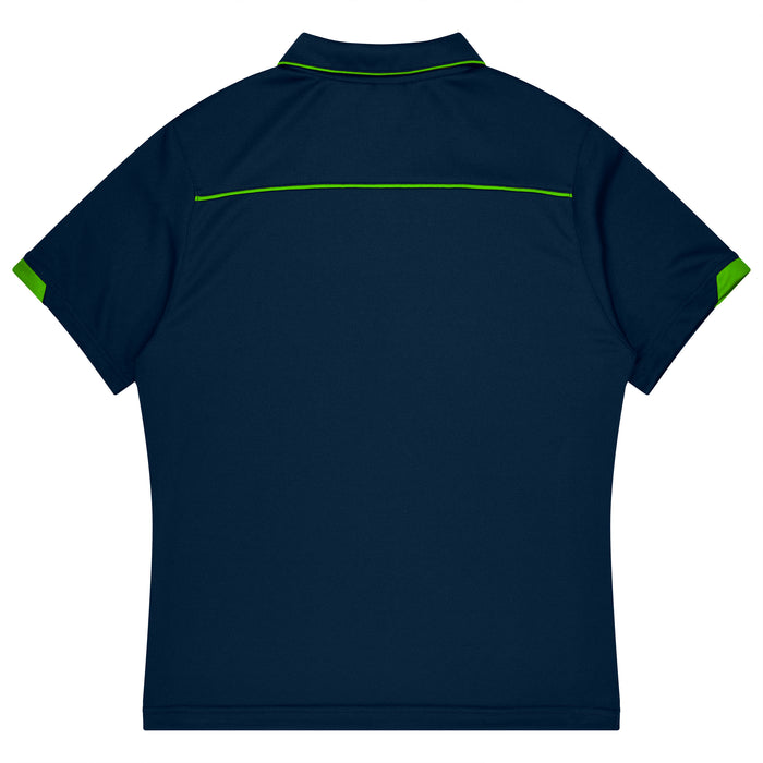 CURRUMBIN KIDS POLOS - NAVY/KAWA GREEN