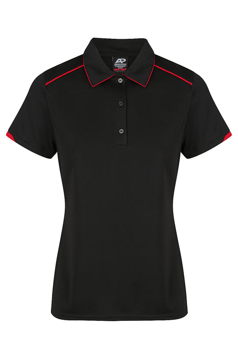 CURRUMBIN LADY POLOS - BLACK/RED