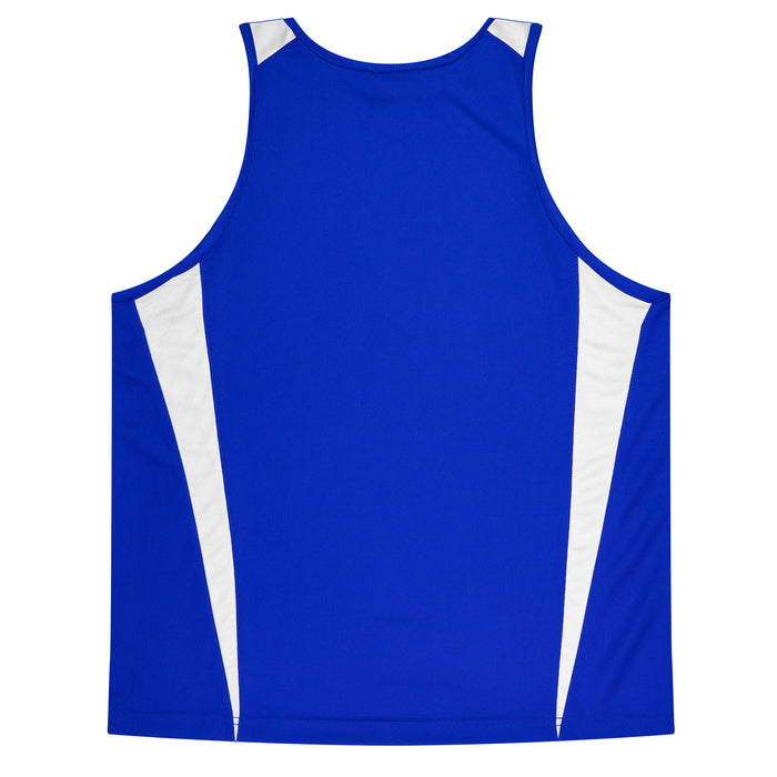 EUREKA MENS SINGLETS - ROYAL/WHITE