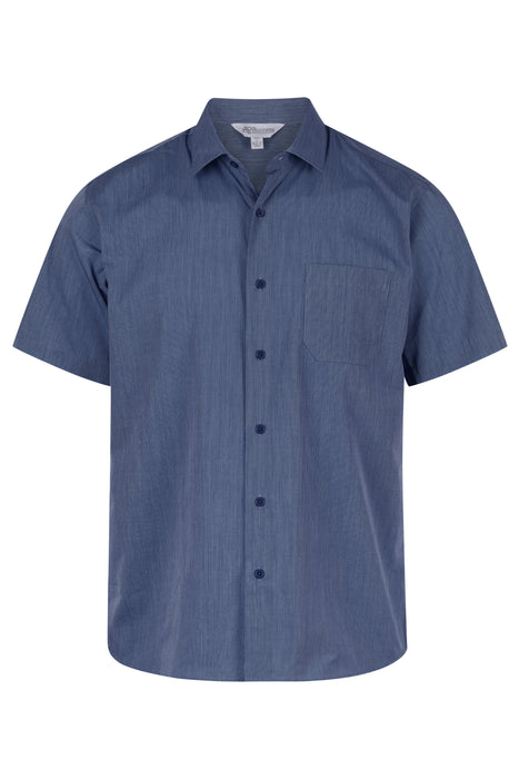 BELAIR MENS SHIRT SHORT SLEEVE - NAVY