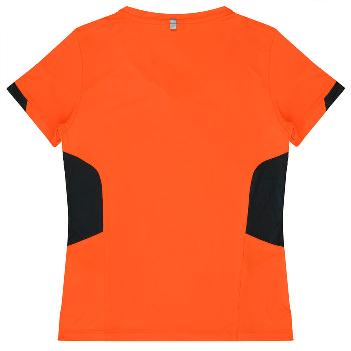 TASMAN LADY TEES - NEON ORANGE/SLATE