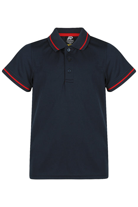 COTTESLOE KIDS POLOS - NAVY/RED