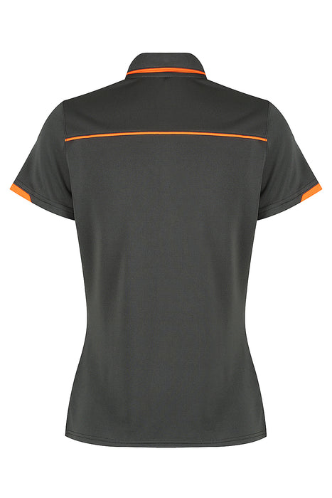 CURRUMBIN LADY POLOS - SLATE/HI VIZ ORANGE