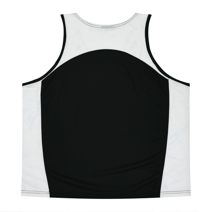 PREMIER MENS SINGLETS - BLACK/WHITE