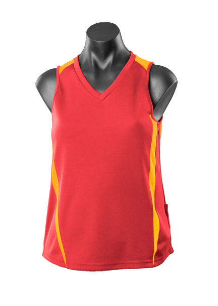 EUREKA LADY SINGLETS - RED/GOLD