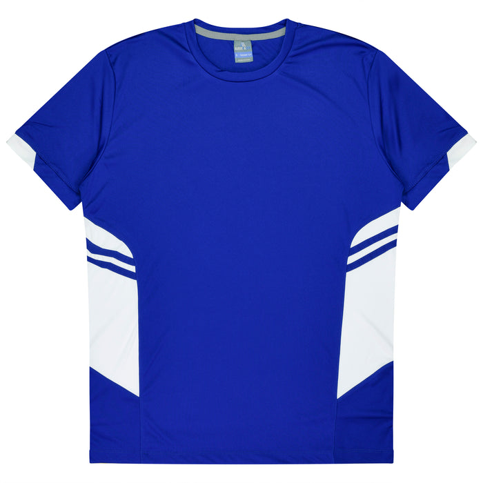 TASMAN MENS TEES - ROYAL/WHITE