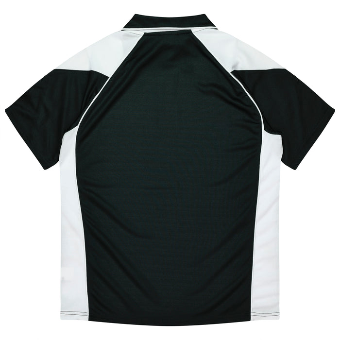 PREMIER MENS POLOS - BLACK/WHITE