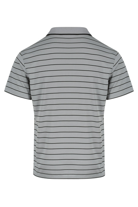 VAUCLUSE MENS POLOS - SILVER/BLACK