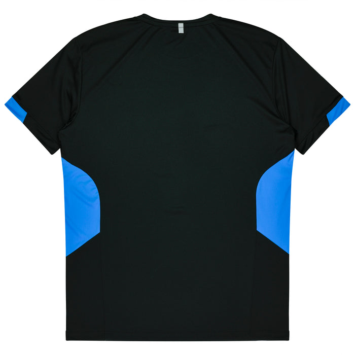 TASMAN MENS TEES - BLACK/CYAN