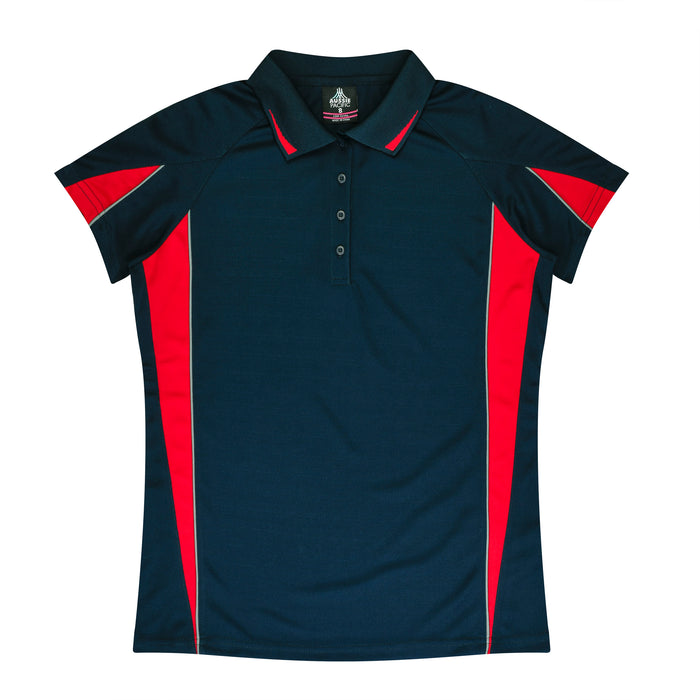 EUREKA LADY POLOS - NAVY/RED