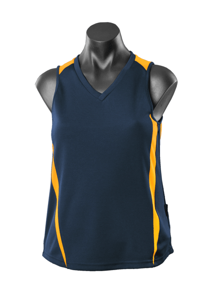 EUREKA LADY SINGLETS - NAVY/GOLD