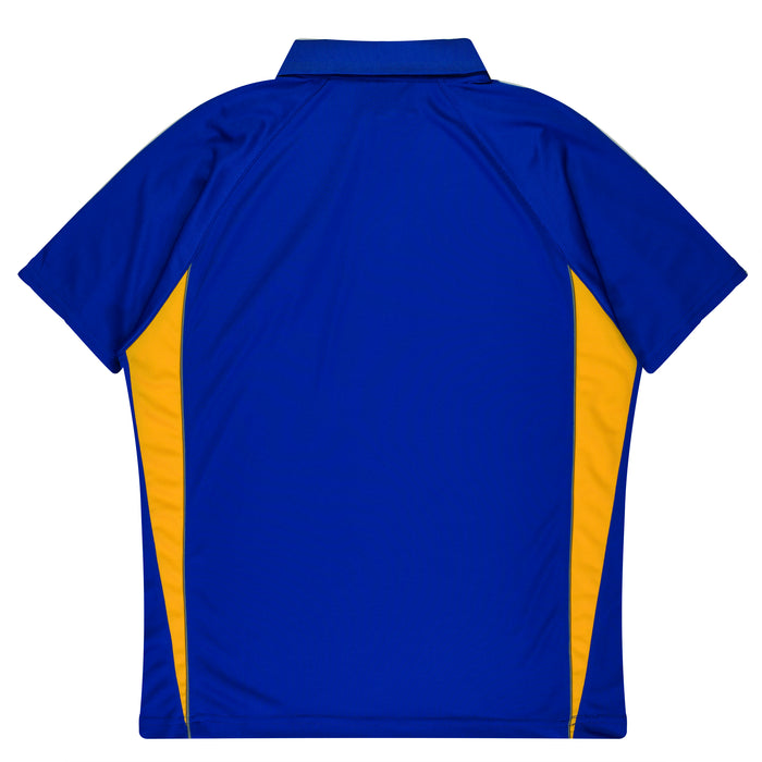 EUREKA MENS POLOS - ROYAL/GOLD