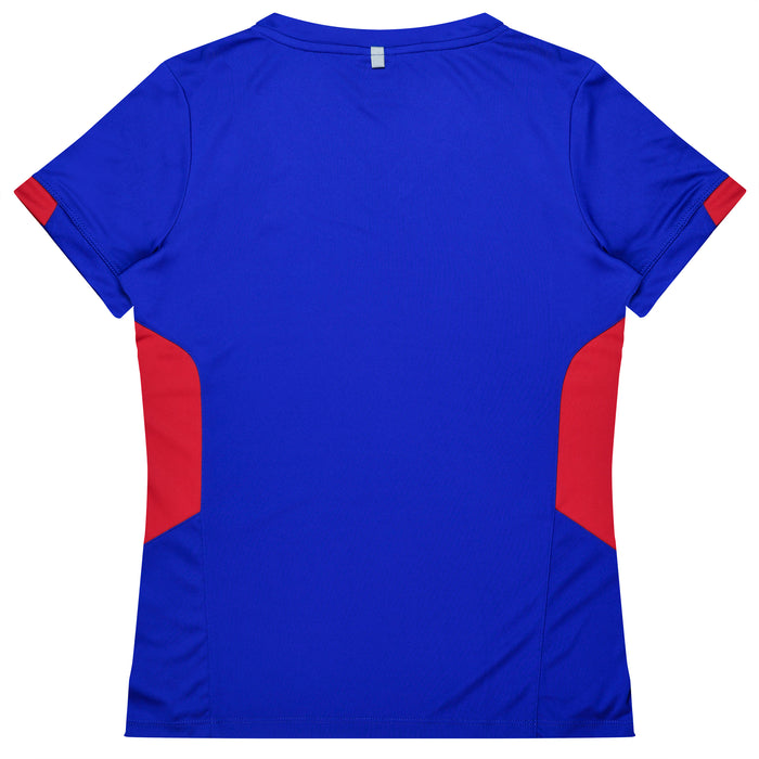 TASMAN LADY TEES - ROYAL/RED