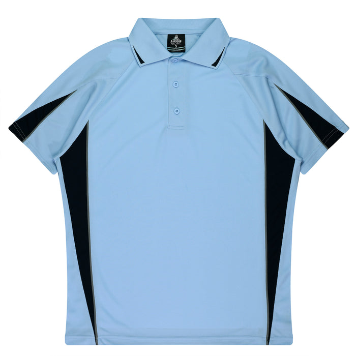 EUREKA MENS POLOS - SKY/NAVY