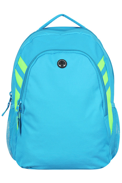 TASMAN BACKPACK - CYAN/NEON GREEN