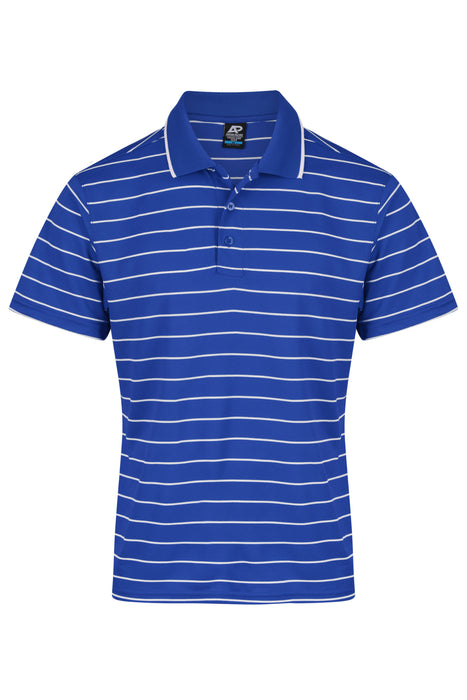 VAUCLUSE MENS POLOS - ROYAL/WHITE