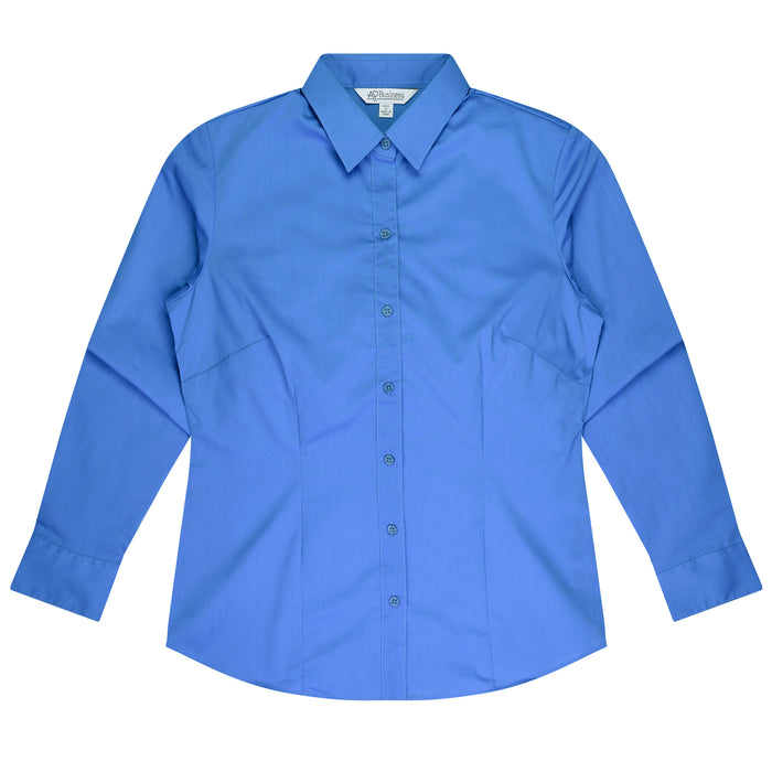 MOSMAN LADY SHIRT LONG SLEEVE - MID BLUE