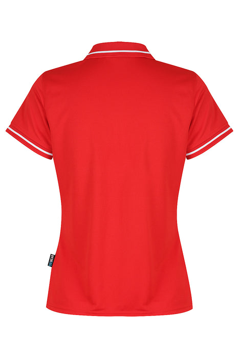 COTTESLOE LADY POLOS - RED/WHITE