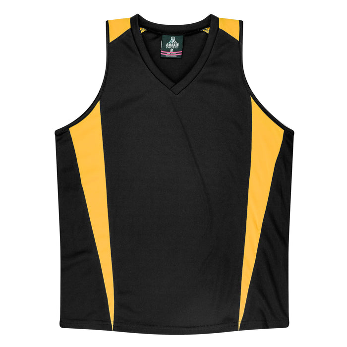 EUREKA LADY SINGLETS - BLACK/GOLD