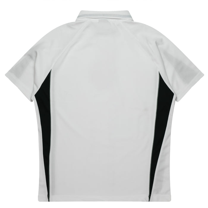 EUREKA MENS POLOS - WHITE/BLACK