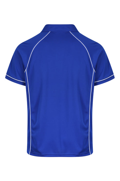 ENDEAVOUR MENS POLOS - ROYAL/WHITE