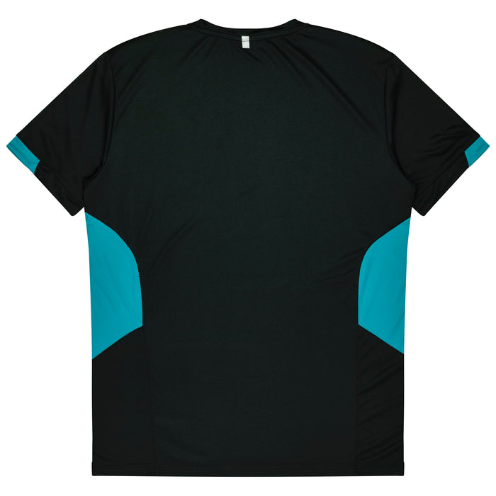 TASMAN MENS TEES - BLACK/TEAL