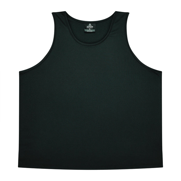 BOTANY MENS SINGLETS - BLACK