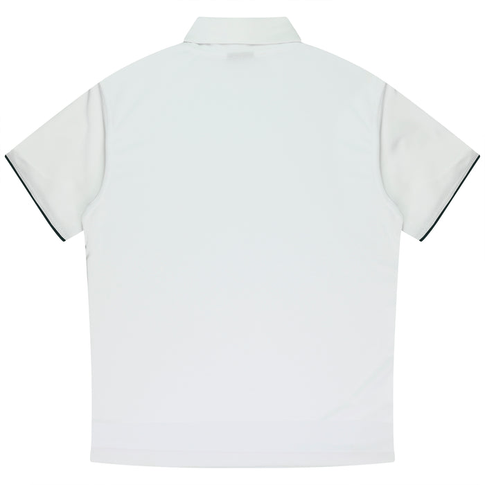 YARRA MENS POLOS - WHITE/NAVY