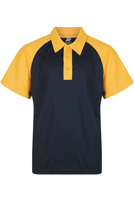 MANLY KIDS POLOS - NAVY/GOLD