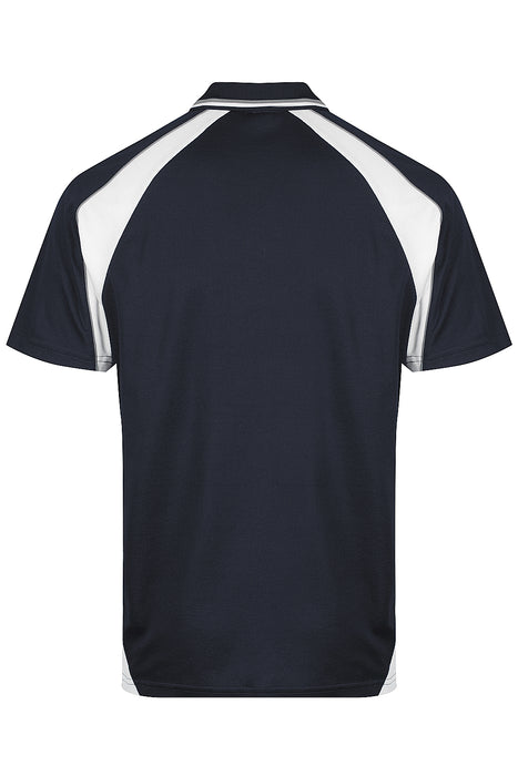 PANORAMA MENS POLOS - NAVY/WHITE/ASHE